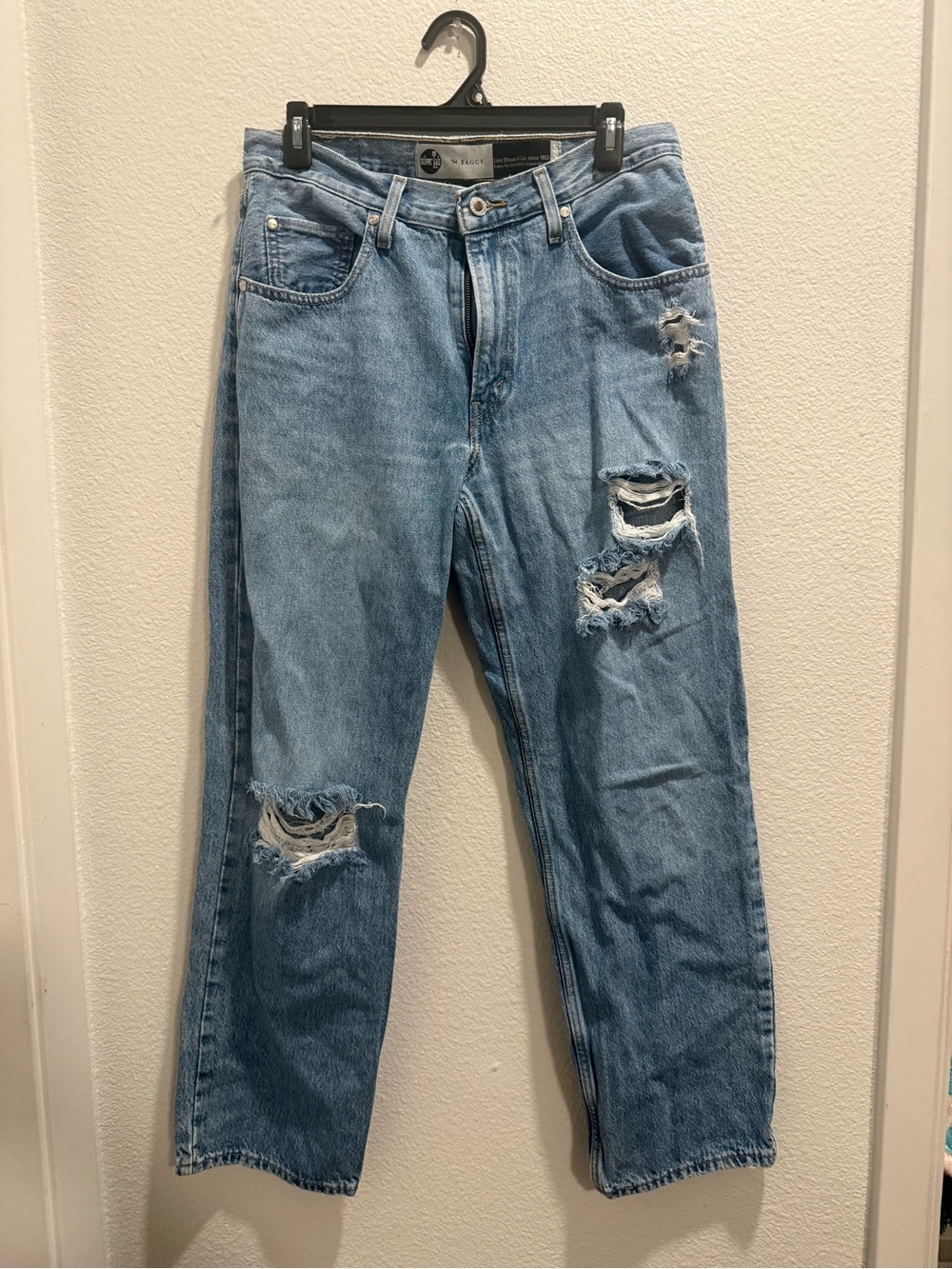 Levi's Distressed Silvertab '94 Baggy Light Blue Relaxed Jeans